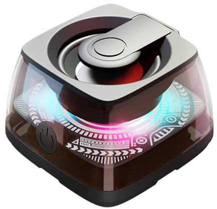 Uhngw Magnetlautsprecher, Magnetlautsprecher - Badezimmerlautsprecher | Magnet Wireless tragbarer Musik Player RGB Farbfarbe Light Phone Halter Stereo -Sound für Dusche Beach Badezimmer Golfwagen