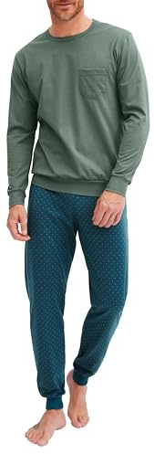 CALIDA Edition 85 Bündchen-Pyjama Herren | Schlafanzug aus 100% Baumwolle, pflegeleicht, elastisch & formstabil, in Single Jersey