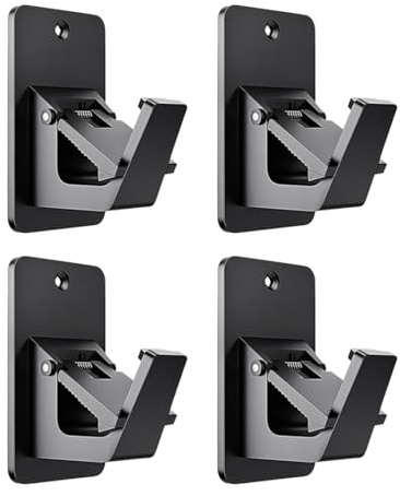 Support pour Tringle à Rideaux | Fixation sans Perçage pour Fenêtre,Lot de 4 Supports Renforcés sans Perçage Cuisine, Chambre, Salle de Bain, Balcon