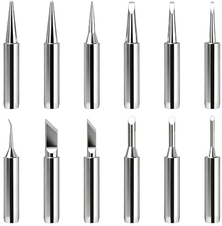 12Pcs Pointe Fer a Souder 900M Pour Stations À Souder, Panne Fer à Souder de Remplacement, Station De Soudage pour Hakko Quick Aoyue Soudure Electronique et DIY