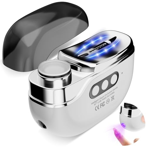 2026 Upgraded 4-in-1 Electric Nail Clipper File & Toenails,3 Speeds Electric Nail Clippers,Rechargeable Polishing & Storage Electric Nail Trimmer,Suitable for Children,Adults,Elderly for Thick Nails
