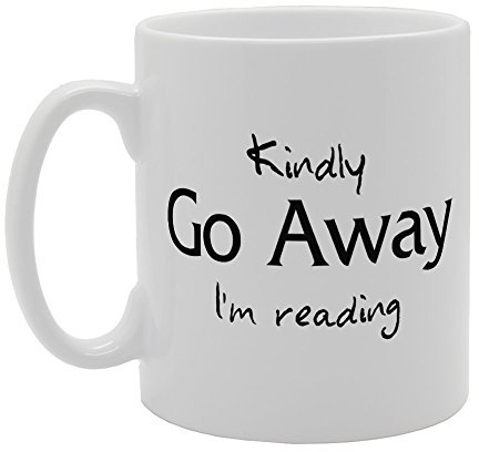 MG3246 Kindly Go Away I'm Reading Novelty Gift Printed Tea Coffee Ceramic Mug