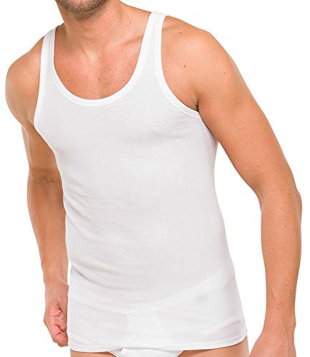 Schiesser Herren Unterhemd - 4er Pack - Essentials - Cotton Feinripp - Unterhemden aus 100% supergekämmter Baumwolle - Kochfest bis 95 Grad - Farbe Weiß - Größe 2XL