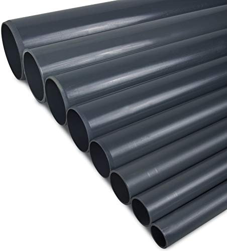 Tube rigide en PVC à coller ø 50 mm Longueur 1 m pour bassin étang piscine