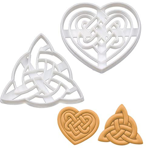2er Set Keltische Triqueta Ausstechformen (Formen: Keltisches Herz und Keltische Triqueta), 2 Teile, Bakerlogy