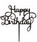 AILEXI 1 Count Acrylic Glitter Cake Decorating Toppers - Happy Birthday Black