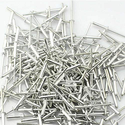 BE-TOOL 50 Stück (4 x 16 mm) Nieten Aluminium Pop Nieten Großflansch Hohlkopf Blindnieten 2,4/3,2/4/4,8 mm