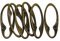 sharprepublic 6 Stück Vintage Bronze Oval Karabiner Frühling Karabinerhaken Clip Schlüsselanhänger DIY