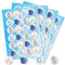 Logbuch-Verlag 96 Stickers Communion Blanc Bleu Baptême Poisson Croix Colombe Calice Autocollant religieux Confirmation