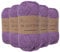 Utopia Crafts Re-Cotton Strickgarn, 5 x 100 g (Muted Purple)