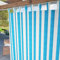 Byour3 - Tende Impermeabili Da Sole Per Esterno Con Passanti In Stoffa A Caduta Antimuffa - Tenda Laterale Gazebo Con Anelli In Tessuto X Terrazzo Balcone Pergola Patio (Rigato Turchese, L.155 x 285H)