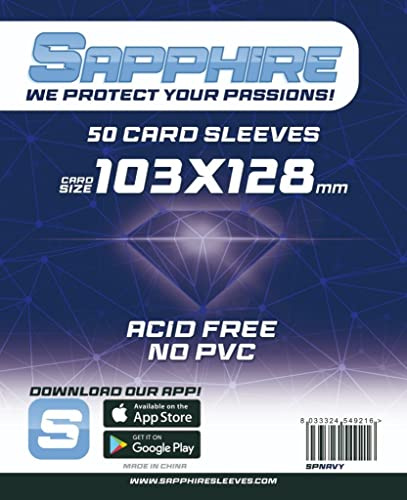 Red Glove - 50 Sapphire Sleeves Navy 103 x 128 SPNAVY