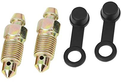 A ABSOPRO Moto M10x1mm Banjo Boulon Purgeur Boulon Vis avec Capuchon (Ensemble de 2)