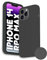 Phonix Cover per iPhone 14 Pro Max Silicone Liquido Grigio Scuro Italia - Custodia per iPhone 14 Pro Max Compatibile con Ricarica Wireless - Case Antiurto