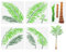 FINGERINSPIRE 5PCS Palm Tree Painting Stencil - 2 Size Hollow Out Overlay Painting Templates - Reusable Big Palm Leaves & Tree Trunk Drawing Stencils - DIY Craft Decor for Wall, Furniture, Tiles