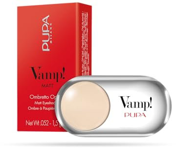 Pupa Ombretto Vamp! Matt 400 Vanilla Cream - Ombretto Colore puro, alta Pigmentazione, Multi-Effetto (disponibile in 54 Varianti Colore e 7 diversi Finish)