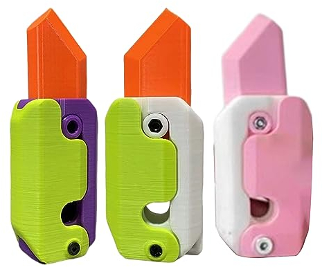 Fidget Toys Adultes, Impression Couteaux à Carottes Fidget Toy, Finger Fidget Sensory Toys Fidget Knifes Toy Anxieties Stress Relief Toy for ADHD, ADD and Autisms