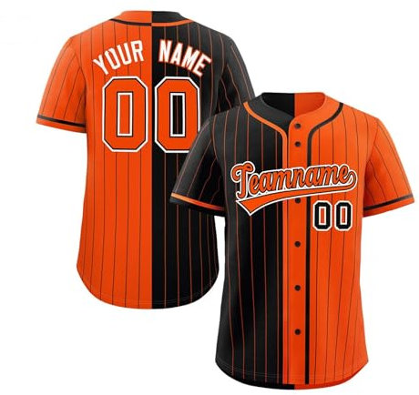 Individuelles Baseballtrikot Personalisierte Baseball-Trikots Baseball-Shirts Baseball Sportuniform für Männer Frauen Jugendliche Druck-Namennummern Button-Down Baseball Jersey Shirt Kleidung