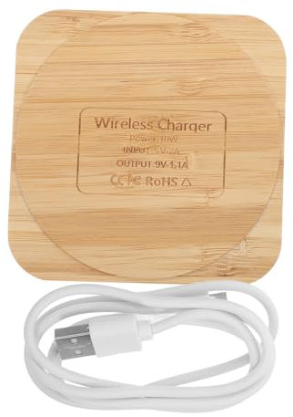 PAMINGONO 1 Pc Chargeur sans Fil Téléphone Chargeurs sans Fil Bambou
