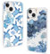 Phoona 2 packs Phone Case for iPhone 13 / iPhone 14 6,1'', Turtle Shark Print with Cute Aesthetic Design Pattern Clear Transparent Cover, Soft Shockproof Protective Bumper Slim Funda for Women Girls