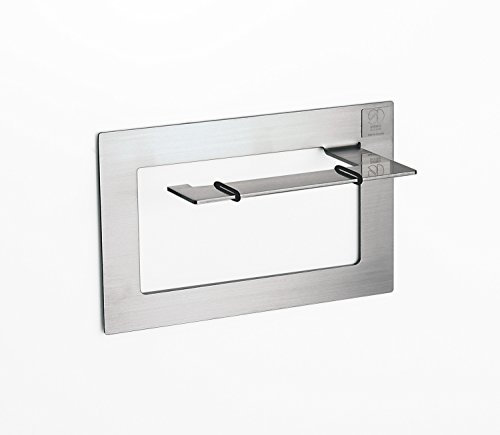 Produktbild WC Rollenhalter/Toilettenpapierhalter/OHNE Bohren - Edelstahl in verschiedenen Oberflächen - Made in Germany - (matt gebürstet)