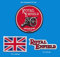 ROYAL ENFIELD Aufnäher Aufbügler Patch 3 Stück Motorrad Bullet England TURBOVERSAND