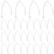 PH PandaHall 100pz Ganci per Orecchini in Acciaio Inox Orecchini Fai Da Te Argento, 41x22mm Orecchini a Bottone per creazione di orecchino, Foro: 2mm, Pin; 1mm