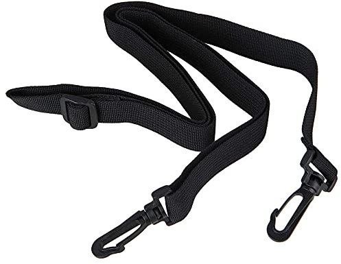 Black Laptop Shoulder Strap, Adjustable Bag Strap Replacement with Metal Swivel Hooks for Luggage Duffel Computer Bags Briefcase (width 25mm)