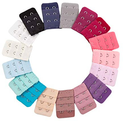 BESTOYARD BH Extender Haken Schmale 3 Reihen 2 Haken Unterwäsche Verlängerung Schnalle Verstellbare 10 Stücke (Zufällige Farbe)