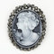 JAGETRADE Brosche Party Queen Lady Vintage viktorianischen Design Cameo Bronze Brosche