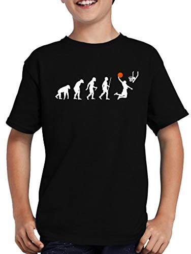 Evolution Basketball T-Shirt Kinder Jordan Dirk Sport Fun 152/164 Schwarz