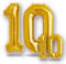 FUNXGO® folienballon 10 gold - 2 Stück -100cm & 38cm- Luftballon Zahl 10-10.geburtstag - Ballon 10 Deko zum Geburtstag, Hochzeit, Jubiläum oder Fest, Party - Ballon 10 gold