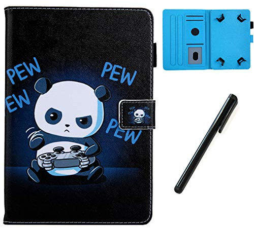 HereMore Funda 10 Pulgadas Universal,Carcasa Antigolpes Estuche Folio Cubierta Protectora para iPad 10.2,Samsung Tab A 10.1/E 9.6,Huawei MediaPad T5 10,Lenovo TB-X103F,YOTOPT/LNMBBS 10.1,Panda