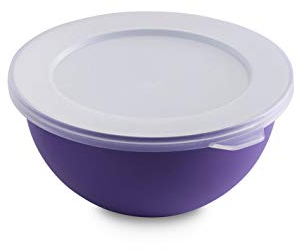 Omada Design Ciotola Cucina Con coperchio da 0,5 lt,in Plastica, Resistente, in Microban Antibatterico, Made in Italy, Linea Sanaliving
