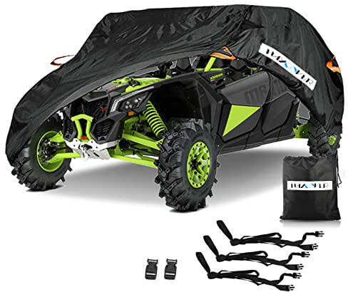 Housse pour UTV, Tissu Oxford étanche et résistant pour Polaris RZR Yamaha Rhino Can-Am Defender Honda Pioneer Kawasaki Mule Teryx 4-6 Passager