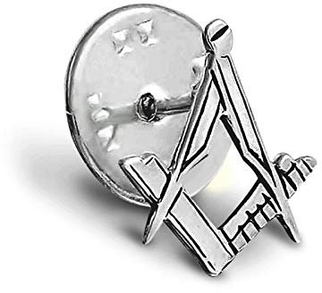 Craft Badge maçonnique Sq & Boussole, Argent plaqué,Laiton