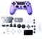 HUAYUWA Kunststoff-Game-Controller-Gehäuse mit Tasten, Ersatz-Set für Playstation 4 Slim 4.0 JDM-040 (V1-Version), Elektro-optisches Violett