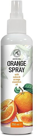 Raumduft Orange Mit Ätherischem Orangenöl - 250ml Duftspray - Raumnebel - Lufterfrischer Wohnung - Kissenspray - Aromaspray - Pillow Spray - Room Spray