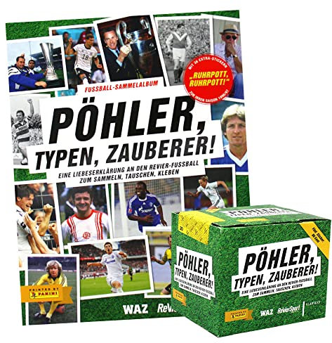 Juststickit Pöhler, Typen, Zauberer! - Sammelsticker - Bundel mit 1 Display (150 Tüten) + 1 Album + 40 Collect-it Hüllen Sleeves