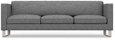 COMFORTLY 3-Sitzer Sofa Schonbezug Ersatz handgefertigt kompatibel mit Lund Hogen Couch (Kaschmirmischungen – Stein)