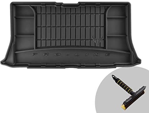 FROGUM ProLine 3D Gummimatte Exklusive Auto Kofferraummatte Kofferraumwanne für Nissan Micra K12 2003-2010 | Bequemer Organiser | Die höchsten Kanten