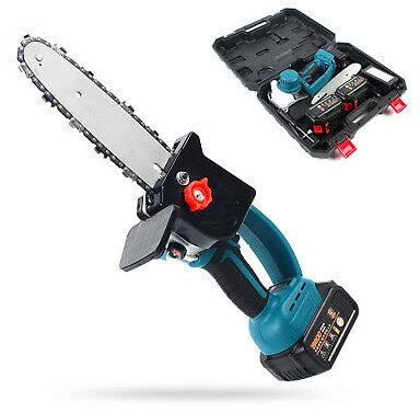 Tronçonneuse électrique - Tronçonneuse à bois - Accessoire de jardin - 220 V - Tronçonneuse à main - Tronçonneuse à essence - Légère et résistante à l'usure - Avec batterie et chargeur