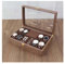 Uhrenkasten Uhrenbox Uhrenschatulle Schmuck-Aufbewahrungsbox Aus Holz Für Uhren Mit Durchsichtigem Deckel, Abschließbar, Ring, Ohrringe, Schmuck-Vitrine Uhren Aufbewahrungsbox Uhrenetui ( Color : Waln