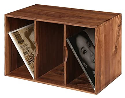Schallplattenständer Rekordalbum Aufbewahrungskiste Holz Vinyl Rekordkiste Multifunktionale sichtbare Rekordhalterkiste Ideal for die Lagerung von Vinylaufzeichnungen Schallplatten Aufbewahrung