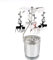 Windlicht Teelichtkarussel aus Glas Teelichthalter,Silber Karussell Teelichter Kerzenhalter,Motiv Zwei kleine Hirsche Windlichter Teelicht Kerzen Halter Geschenk Dekoration für Hochzeit,Weihnachten