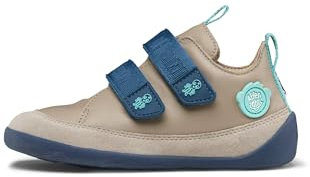 Affenzahn Barfußschuh Leder Buddy super weich mit Klettverschluss Frühling Sommer Herbst Größe 21-32 Oktopus - Beige, 28 EU