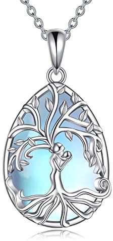 VONALA Geschenk für Mama Sterling Silber Mutter und Kind Tochter Sohn Anhänger Kette Schmuck Geschenke für Damen (Mutter und Kind)