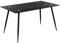 MOG CASA Mesa de Comedor Fija Rectangular Beale | 140 x 80 x 75 cm | Ideal para Cocina o Salón | Materiales Resistentes | Tablero con Efecto Mármol Negro | Patas de Metal en Negro