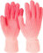 styleBREAKER Damen Strick Handschuhe mit Farbverlauf Muster, Winter Ombré Strickhandschuhe, Fingerhandschuhe 09010045, Farbe:Koralle-Apricot