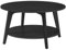 VASAGLE Coffee Table, 2 Tier Round Coffee Table with Storage, for Living Room, 80 x 45 cm, Easy to Assemble, Charcoal Grey LCT243B22